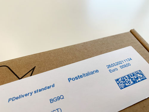 etichetta posta delivery standard
