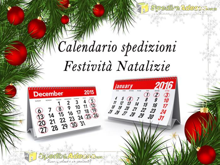 calendario spedizione festività natalizie