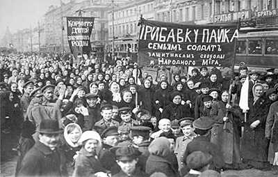 manifestazione donne russe san pietroburgo 1917