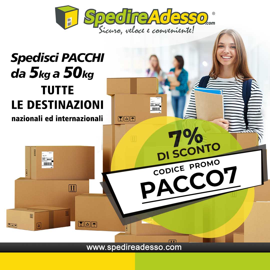 codice sconto spedizione PACCO7