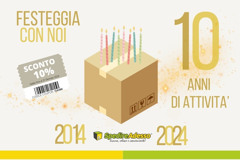 SpedireAdesso nel 2024 Celebra 10 Anni di attività