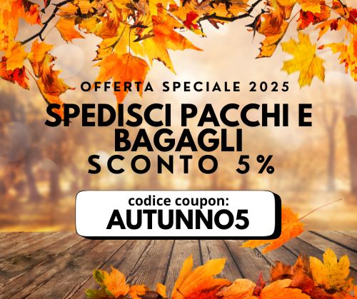 Codice sconto spedizioni AUTUNNO5