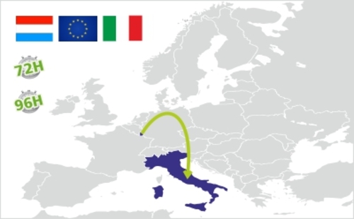 spedizione dal lussemburgo all italia