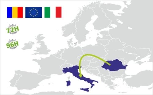 spedizione dalla romania all italia