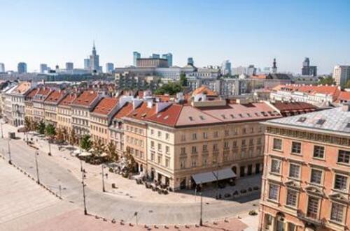 Skyline di Varsavia in Polonia